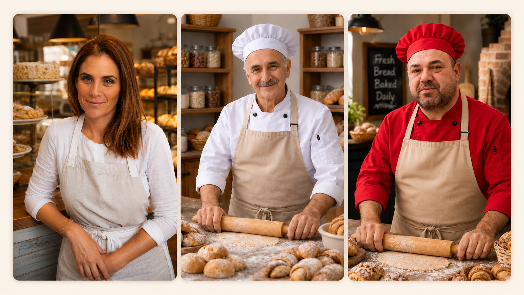 Russo's bakers in the bakery